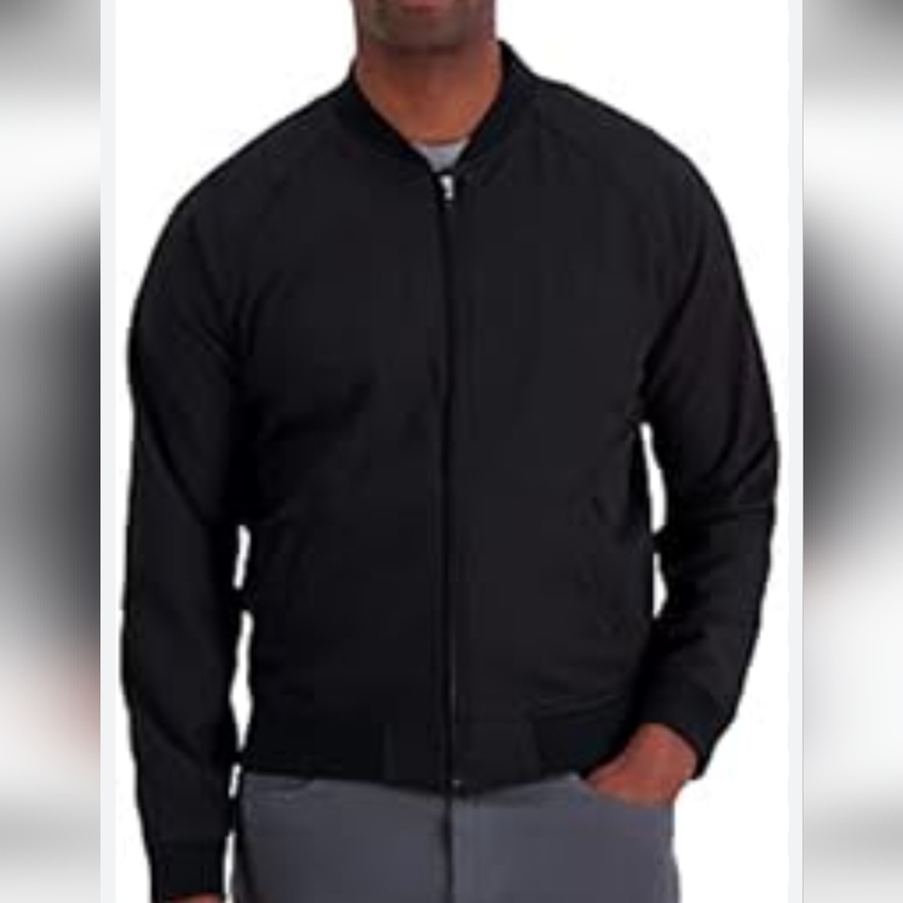 Haggar Men's Classic Black Bomber Jacket Medium